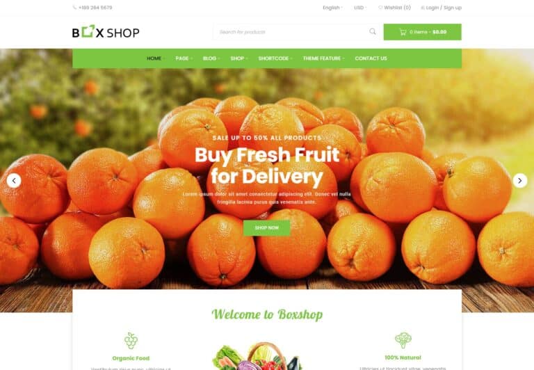 Best WordPress Themes for Supermarkets and Grocery Stores - Design for WP