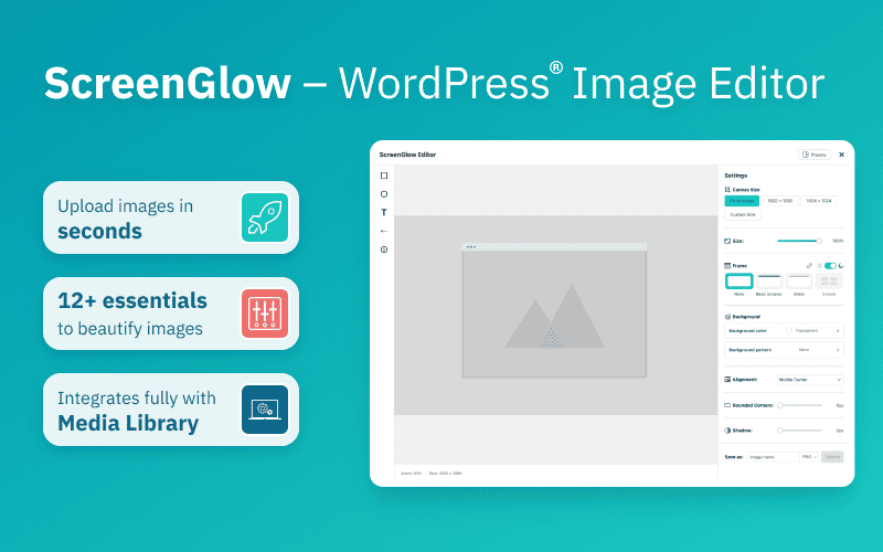 ScreenGlow - Image Editor for WordPress