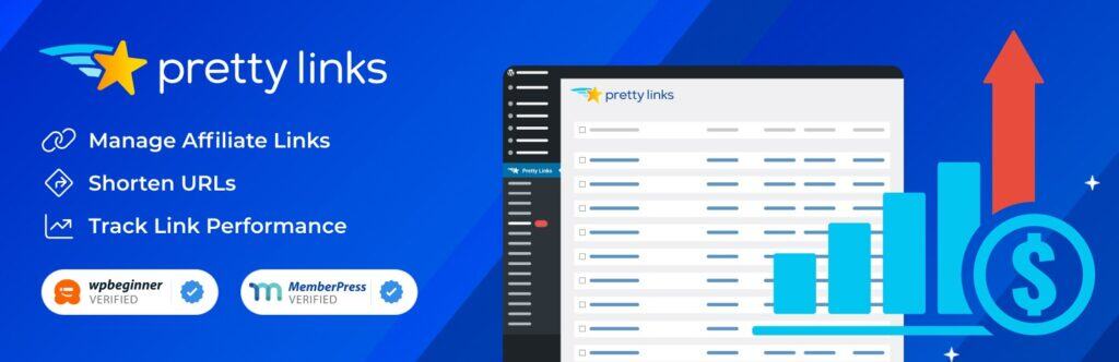 Header image of the PrettyLinks Affiliate Links Plugin as used in the WordPress plugin library.
