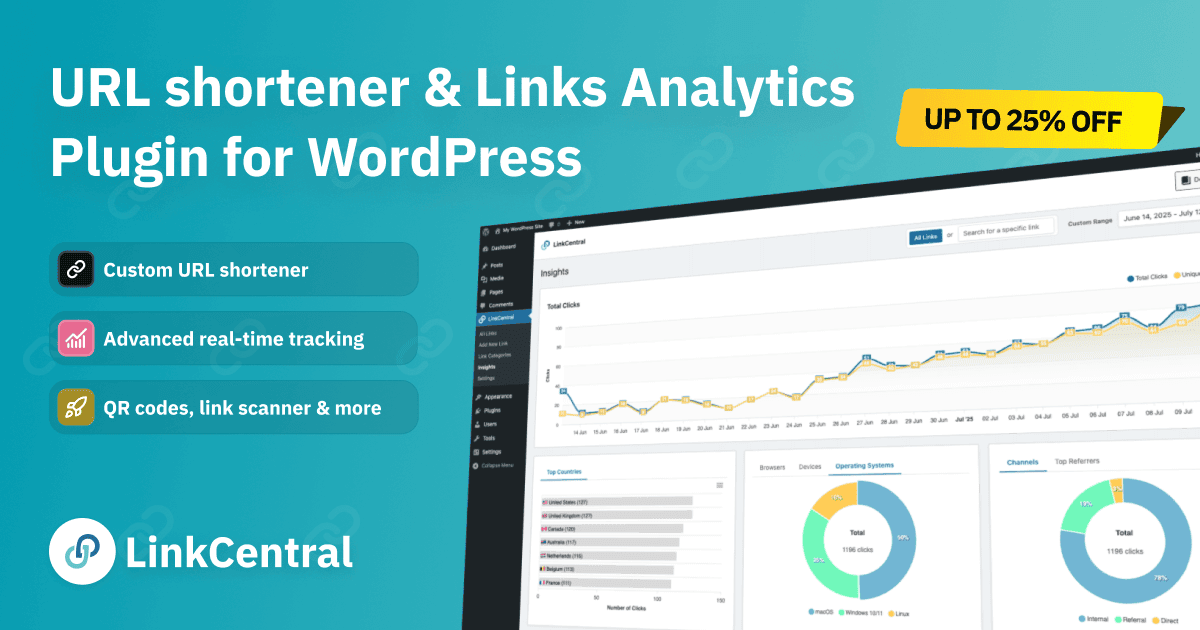 LinkCentral - URL Shortener & Link Analytics for WordPress