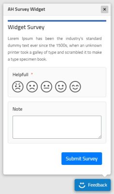 AH Survey widget