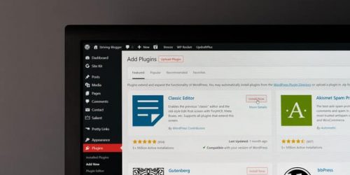 WordPress Add New Plugin screen